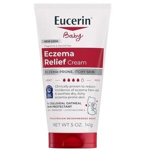 Eucerin Baby Eczema Relief Body Cream Steroid & Fragrance Free 5 oz Tube